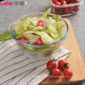 LeHe housewares microwave bowl high borosilicate clear glass salad bowl